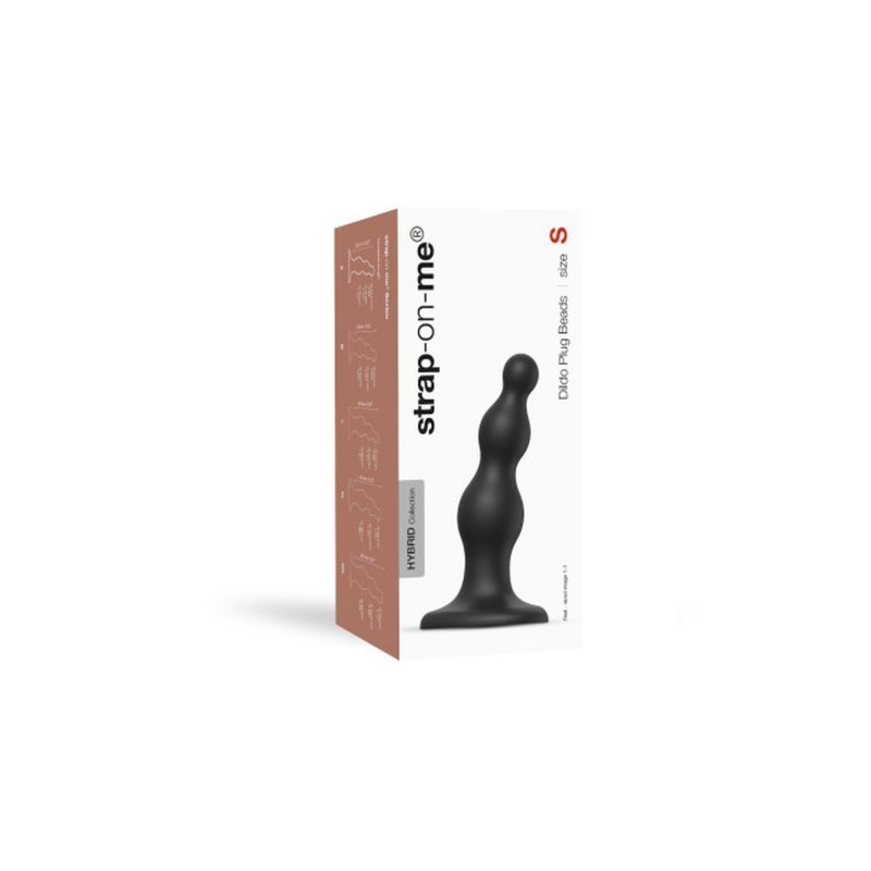 Kulkowe dildo analne na przyssawce korek czarny 12,8 cm