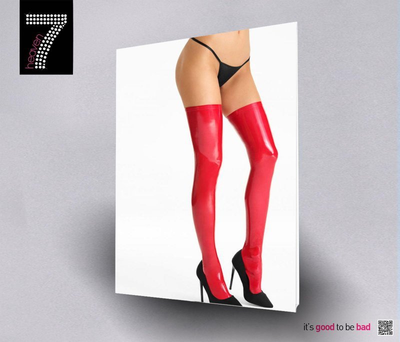 Uwodzicielskie pończochy z vinylu  S/M