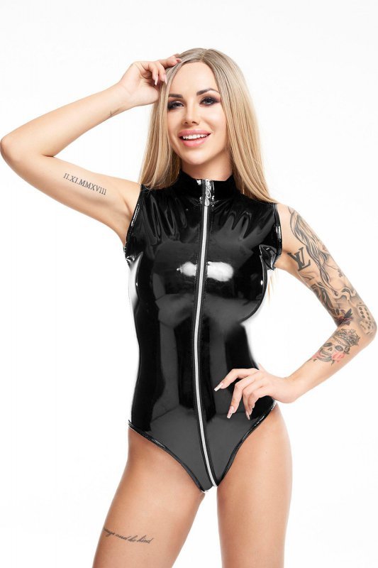 Seksowne body z suwakiem czarne M