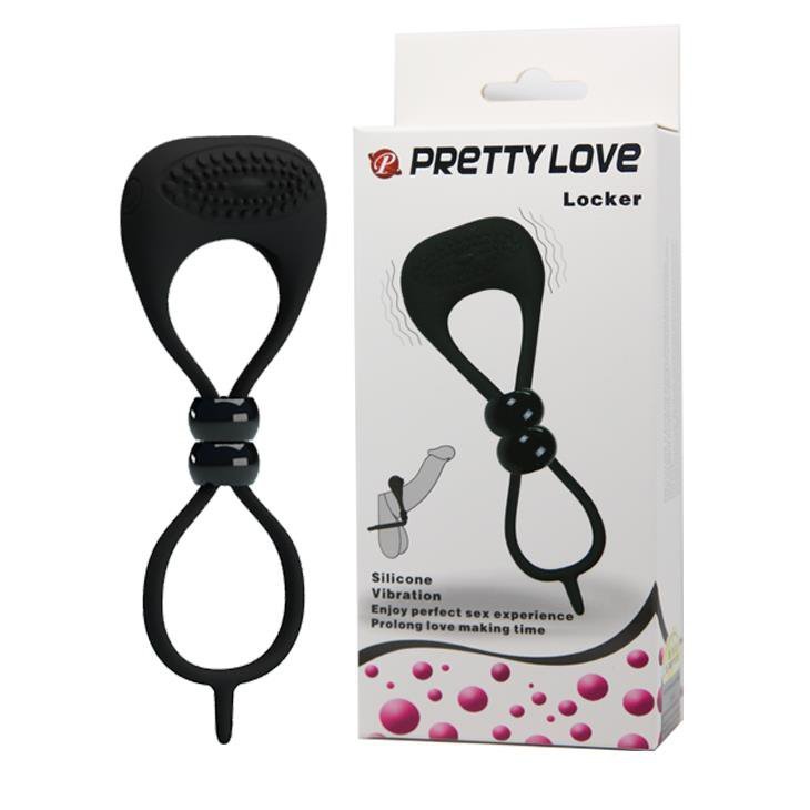 Podwójny pierścień erekcyjna na penisa i jądra Pretty Love Locker