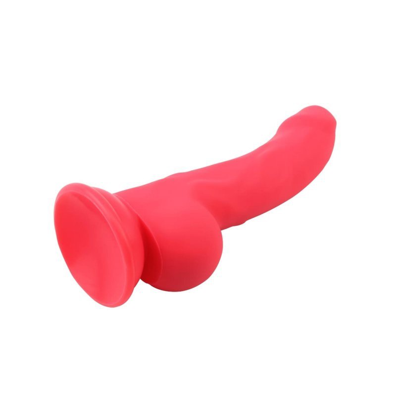 Dildo do pochwy i anala Carl.L czerwony 22cm
