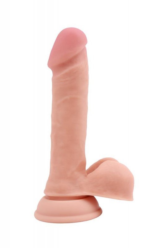 Naturalny penis dildo z przyssawką dla początkujących 19 cm
