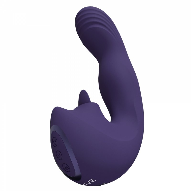 Wibrator damski z języczkiem Yumi G-Spot fioletowy
