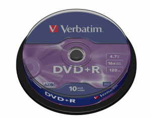 DVD+R VERBATIM 4.7 GB 16x Cake 10  szt.
