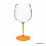 Plastikowy kieliszek uniwersalny balloon tonic pomarańczowa noga, 580 ml, 6 szt