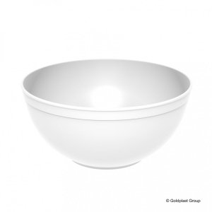 Plastikowa miska duża biała, średnica 23,5 cm/ 3,3l 12 szt