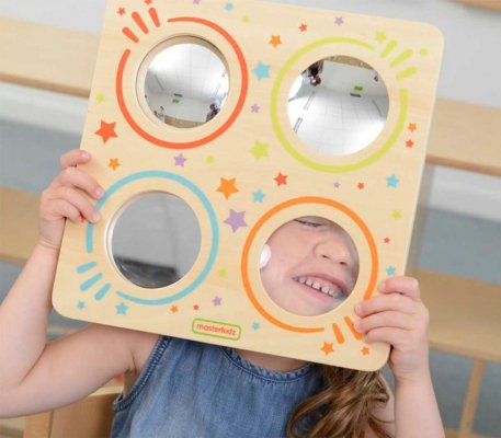 Sensoryczna Tablica Lustra I Soczewki Zakrzywienia Obrazu Masterkidz Montessori