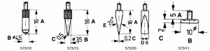Końcówka pomiarowa do czujników zegarowych Limit 16x0,2x5 mm
