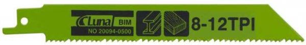 Brzeszczot szablasty, bimetal, do drewna i metalu 200x19x1,3-8/12 5-P