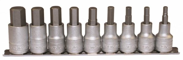 Zestaw nasadek trzpieniowych sześciokątnych (imbusowych) z chwytem kwadratowym 1/2&quot;. Teng Tools M1212