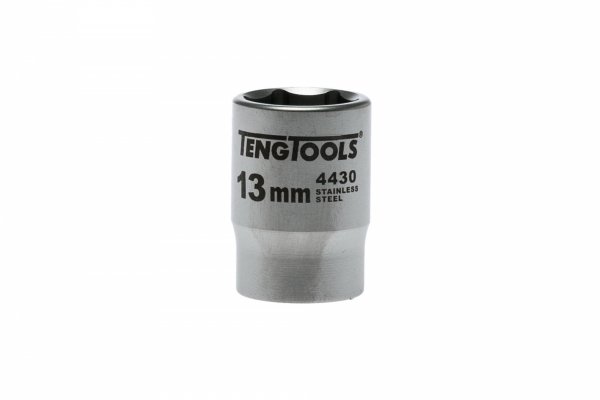 Nasadka 6-kątna nierdzewna z chwytem 3/8&quot; 13 mm