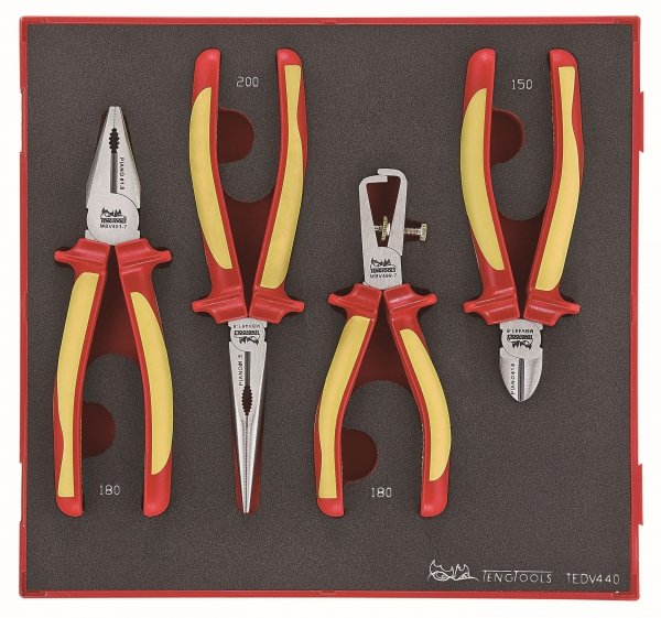 Zestaw 4 szczypiec 1000V Teng Tools TEDV440