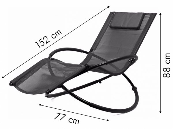 Leżak fotel bujany zero graviti