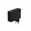 Ładowarka uniwersalna 100W GaN 1xUSB-A 3xUSB-C szybkie ładowanie LCD czarna