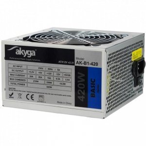 Zasilacz ATX 420W Akyga Basic AK-B1-420 Fan12cm P4 3xSATA