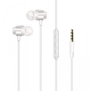 Słuchawki przewodowe jack 3,5 mm białe