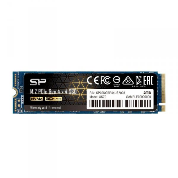 Dysk SSD Silicon Power US70 2TB M.2 PCIe Gen4x4 NVMe (5000/4400 MB/s) 2280