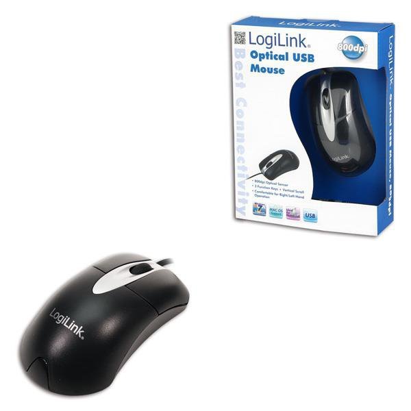 Mysz przewodowa LogiLink ID0011 optyczna USB 800 dpi czarna