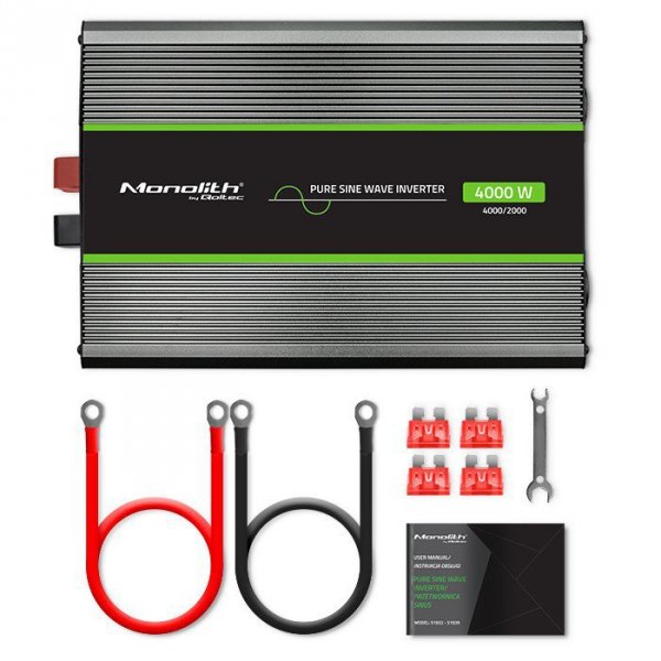 Przetwornica napięcia Monolith | 2000W | 4000W | 24V na 230V |   Czysty Sinus