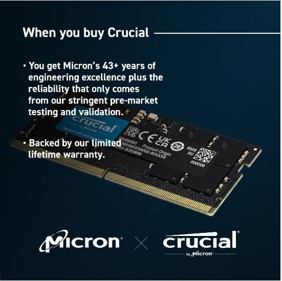Pamięć do notebooka DDR5 SODIMM  32GB(2*16) /5600 CL46 (16Gbit)