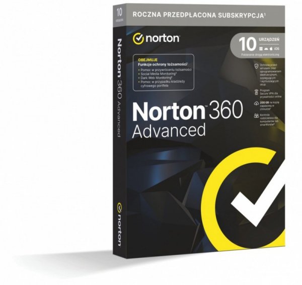 Oprogramowanie Oprogramowanie ADVANCED 200GB PL 1 użytkownik 10 urządzeń 1 rok 21466473