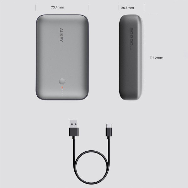 PB-Y57 Mini Power Bank | 20000mAh | 22.5W | 2xUSB | PD 3.0 QC 3.0 LED