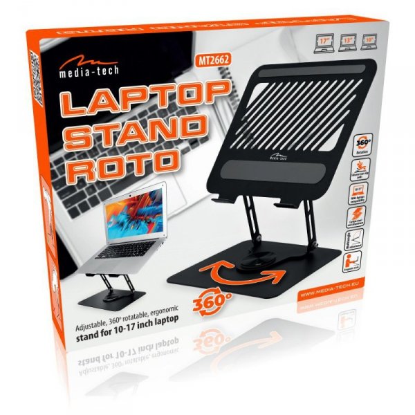 Regulowana, obracana, ergonomiczna podstawka pod laptopa 10-17 LAPTOP STAND ROTO MT2662