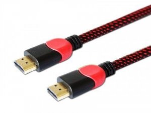 Kabel HDMI 2.0 dedykowany do PC czerwono-czarny 1,8m, GCL-01