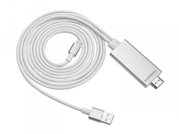 Kabel Przejściówka HDMI adapter iPhone 5 SE 6 7 8 X Plus