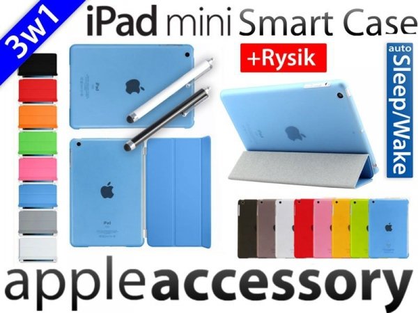 3w1 Smart Cover+Back+Pen iPad mini Case