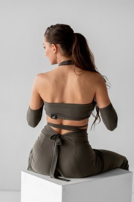 Top ATADA z rękawiczkami khaki