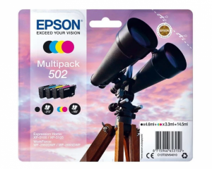 Epson Tusz 502 Stylus T02V640 CMYK 4pack, 550s, 3x3.3/4.6ml