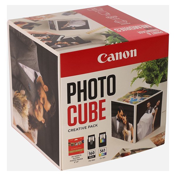 Canon oryginalny ink / tusz PG-560/CL-561 PHOTO CUBE Creative Pack White PINK, 3713C011, CMYK