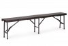 Zestaw cateringowy stół bankietowy 180 cm 2 ławki ratan brąz ModernHome