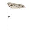 PARASOL OGRODOWY ŚCIENNY DUŻY SOLIDNY SKŁADANY 2,7 M Z KORBKĄ ECRU- LORCA