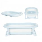 Wanienka dla dzieci wanna turystyczna składana odpływ szara ECOTOYS