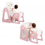 Tablica do rysowania / sztaluga dla dzieci 3w1 inSPORTline Gacino ∙ z krzesłem ∙ regulowana wysokość ∙ schowek ∙ magnetyczna pow