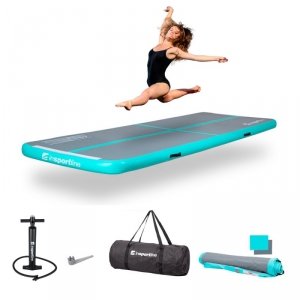 Ścieżka akrobatyczna Airtrack inSPORTline Airstunt 400x100x10 cm ∙ z pompką ∙ nośność 650 kg ∙ wodoodporna ∙ pokrowiec w zestawi