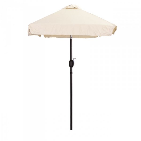 Prostokątny duży parasol ogrodowy skośny łamany z korbą beżowy 200x140 cm MultiGarden