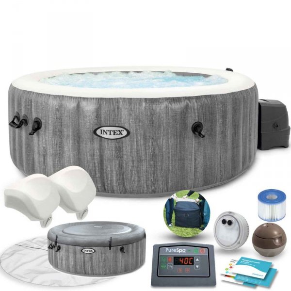 Nadmuchiwane jacuzzi hydromasaż 4 os. 196x71 cm WIFI akcesoria premium INTEX 28440