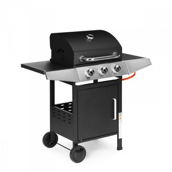 Grill gazowy ogrodowy 10.2 kW duży ruszt 3 palniki termometr reduktor MultiGarden