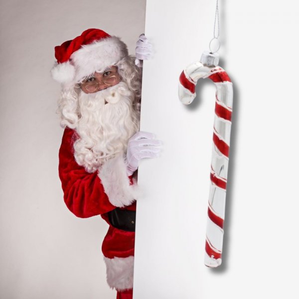 Eleganckie Ozdoby Świąteczne "Laseczka Cukrowa" z Szkła od Kamai Christmas Decoration®