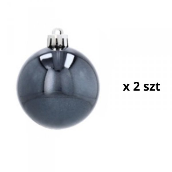 Komplet 19 Bombek Choinkowych Kamai Christmas Decoration® - Kolor Antracyt z Gwiazdą na Czubek