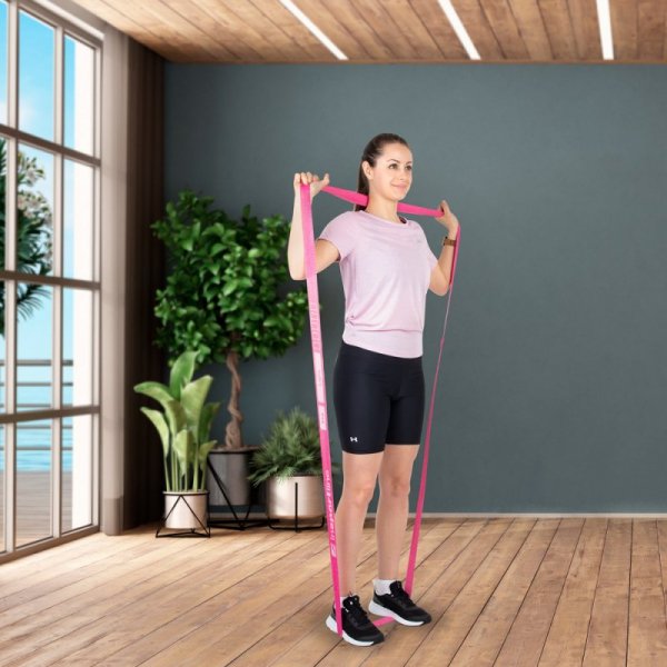 Guma oporowa inSPORTline Rand XX Strong ∙ 208×3,3 cm ∙ do ćwiczeń, rehabilitacji ∙ opór 13 kg