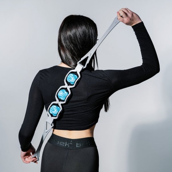 Roller pas do masażu inSPORTline Cinturo ∙ 3 wałki ∙ ulga dla mięśni ∙ relaks i rozluźnienie ∙ poprawa krążenia