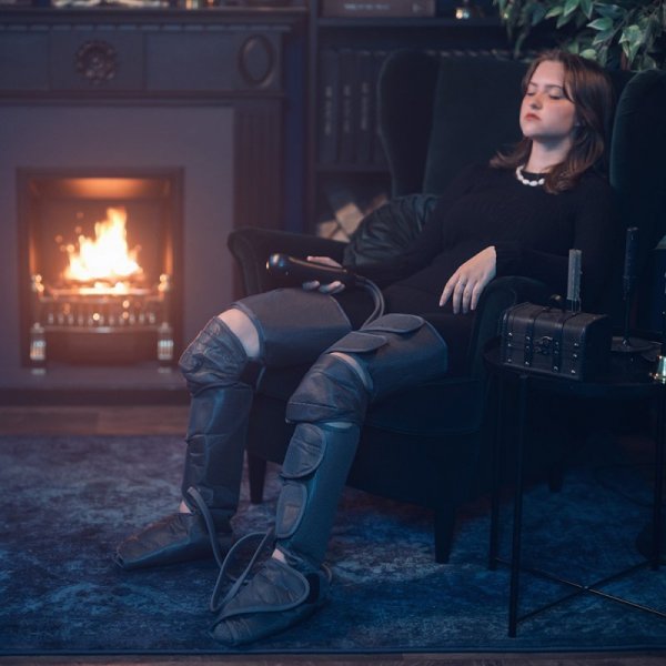 Kompresyjny masażer nóg inSPORTline BeinHowair II ∙ 3 tryby ∙ 5 poziomów intensywności ∙ drenaż limfatyczny ∙ ogrzewanie