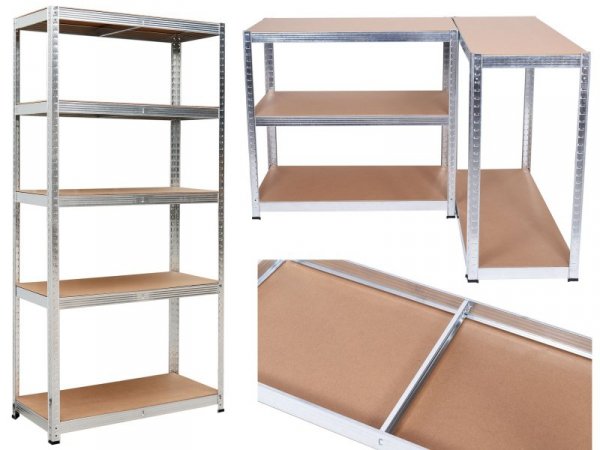 Regał magazynowy 5 poziomów 625 kg 150 x 75 x 30  cm
