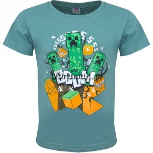 T-shirt Minecraft Boom zielony