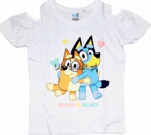 T-shirt Bluey krótki rękaw dla dziewczynki biały