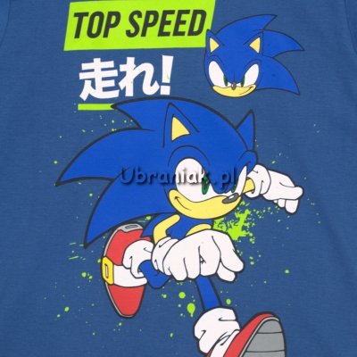 Bluzka Sonic dla chłopca niebieska